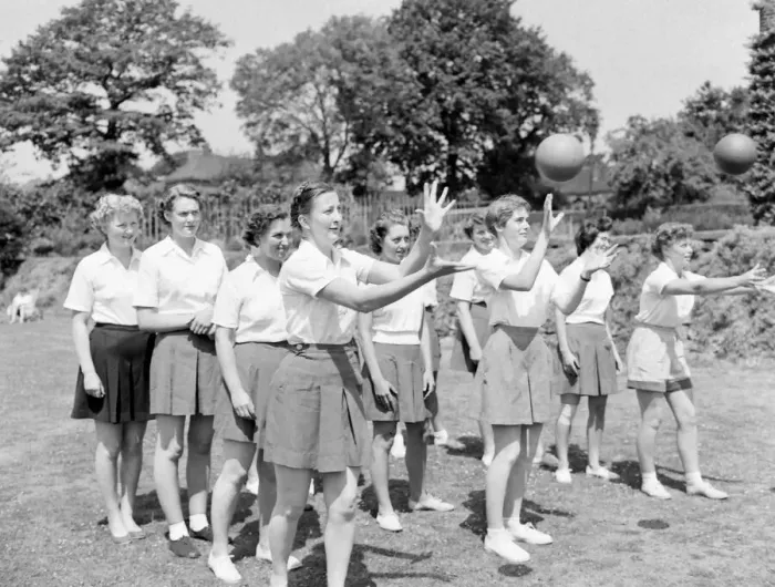 Framed Print : Teacher Training College First year students from Froebel college playing an Framed Print : Teacher Training College First year students from Froebel college playing an