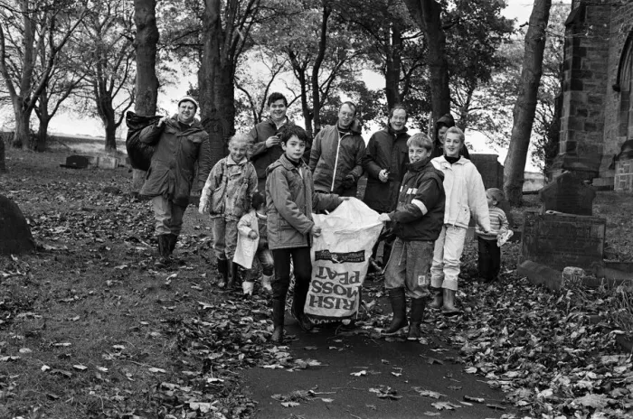 Framed Print : A team of volunteers made sure that was where all the rubbish went during a clean -up of Framed Print : A team of volunteers made sure that was where all the rubbish went during a clean -up of
