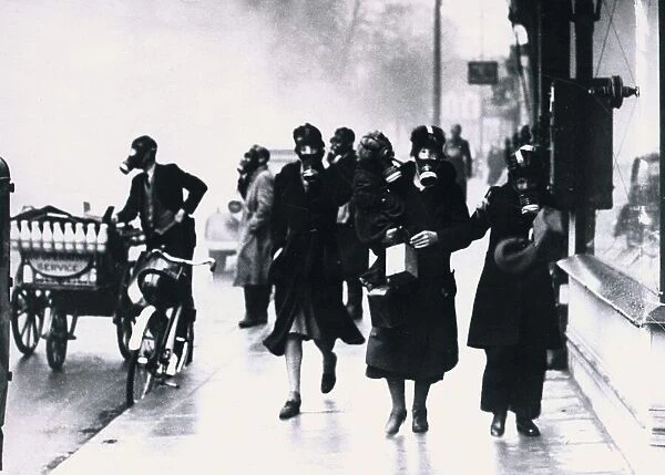 Tear gas used in Brighton during a ARP gas exercise in February 1941