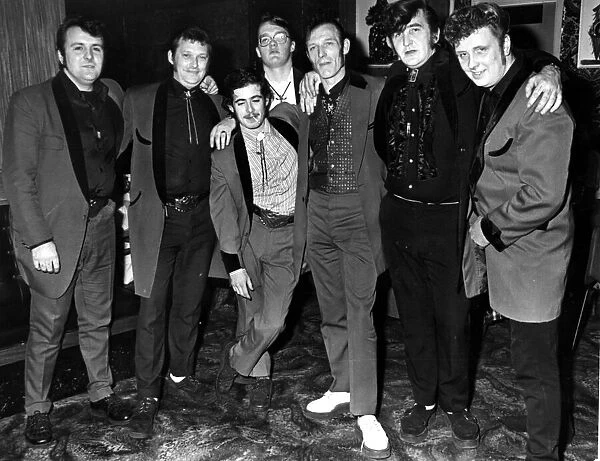 Teddy Boys - Dressed in their gear - left to right - John Roberts