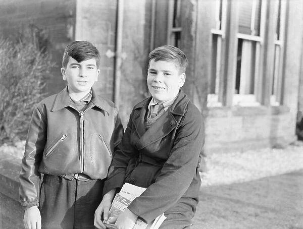 Two teenage boys January 1950 George Anderson and Jimmy Creightonplan trip to