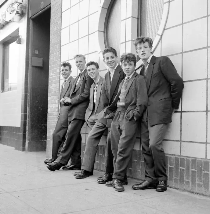 Framed Print : Teenage boys seen here leaning against the wall of the local coffee bar in Govan, Glasgow Framed Print : Teenage boys seen here leaning against the wall of the local coffee bar in Govan, Glasgow