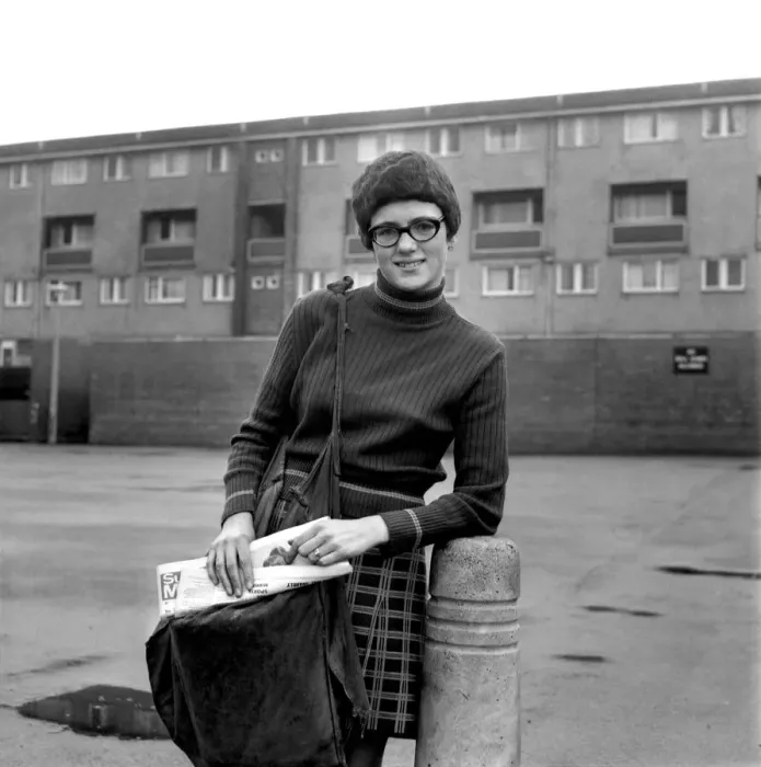 Framed Print : Teenage girl from Toxteth in Liverpool delivering newspapers on a paper round Framed Print : Teenage girl from Toxteth in Liverpool delivering newspapers on a paper round