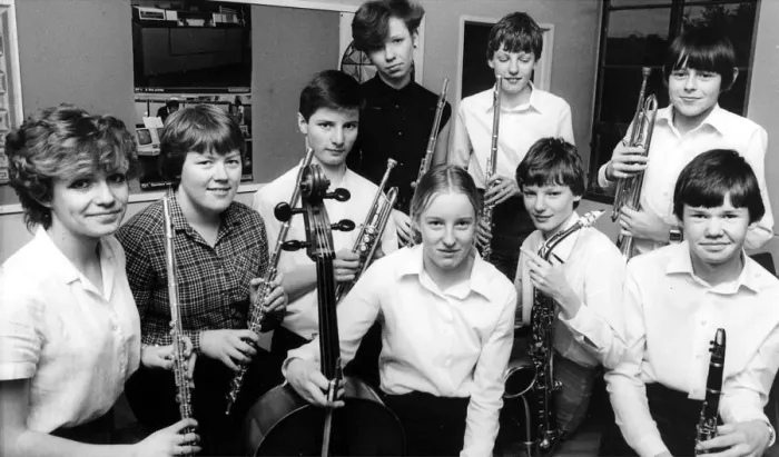 Framed Print : These teenagers from Longbenton High School are heading for Germany, in 1983 Framed Print : These teenagers from Longbenton High School are heading for Germany, in 1983