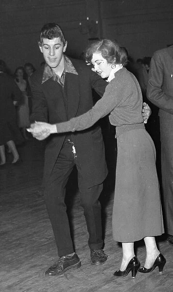Teenagers performing The Jeep'dance at the Royal Theatre London 1950s