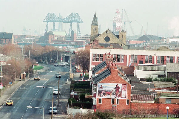 The Tees Transporter Bridge, Middlesbrough, 16th February 1993