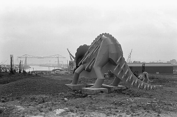 The Teessaurus a triceratops by Genevieve Glatt, fabricated by Harts of Stockton at a