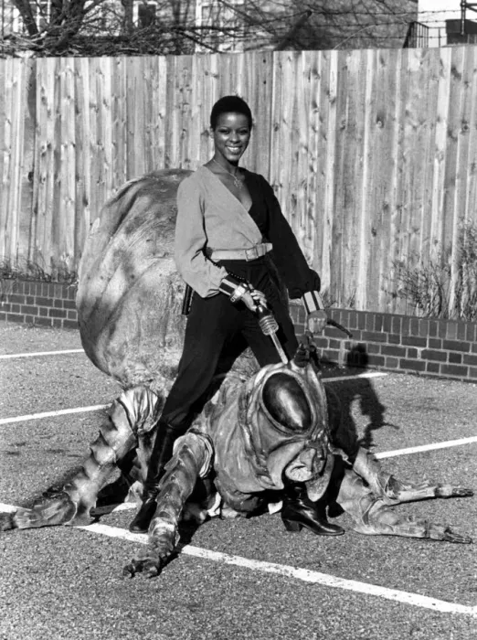 Framed Print : Television programme - Blakes Seven new cast member Josette Simon poses with a