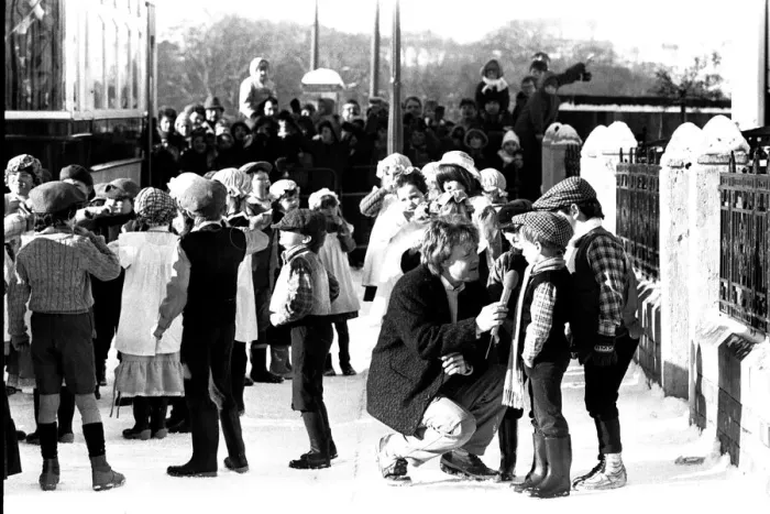 Framed Print : The television programme Saturday Superstore and Keith Chegwin visits Beamish Museum