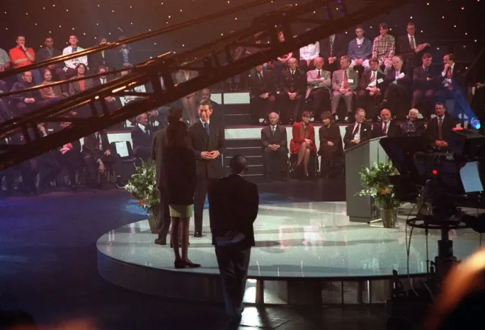 Framed Print : Television Studios Tomorrows World Awards presented by Prince Charles at the NEC