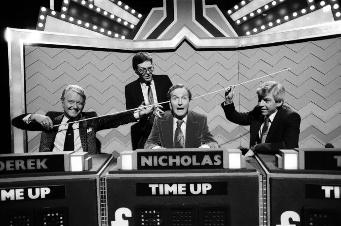 Framed Print : Three of televisions top quizmasters will be facing the questions in a special