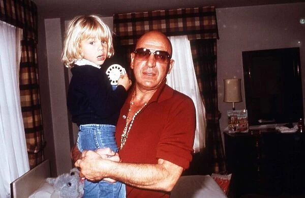 Telly Savalas the actor from Kojak with his son Nicholas February 1977