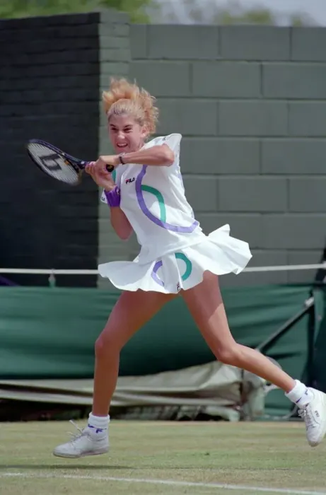 Framed Print : Tennis. Monica Seles. At Wimbledon. June 1989 89-3823-027 Framed Print : Tennis. Monica Seles. At Wimbledon. June 1989 89-3823-027