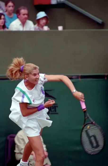 Framed Print : Tennis. Monica Seles. At Wimbledon. June 1989 89-3823-035 Framed Print : Tennis. Monica Seles. At Wimbledon. June 1989 89-3823-035