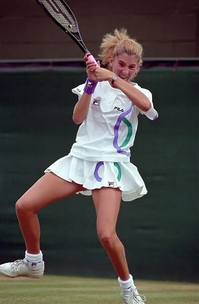 Tennis. Monica Seles. At Wimbledon. June 1989 89-3823-023