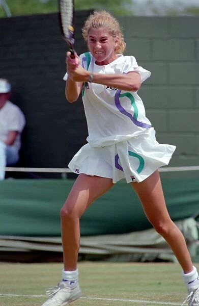 Tennis. Monica Seles. At Wimbledon. June 1989 89-3823-039