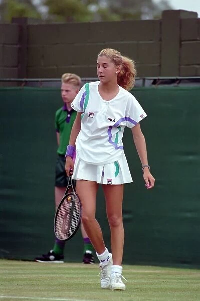 Tennis. Monica Seles. At Wimbledon. June 1989 89-3823-024