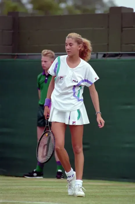 Framed Print : Tennis. Monica Seles. At Wimbledon. June 1989 89-3823-024