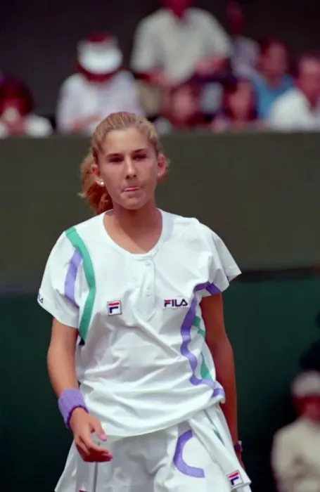 Framed Print : Tennis. Monica Seles. At Wimbledon. June 1989 89-3823-034 Framed Print : Tennis. Monica Seles. At Wimbledon. June 1989 89-3823-034