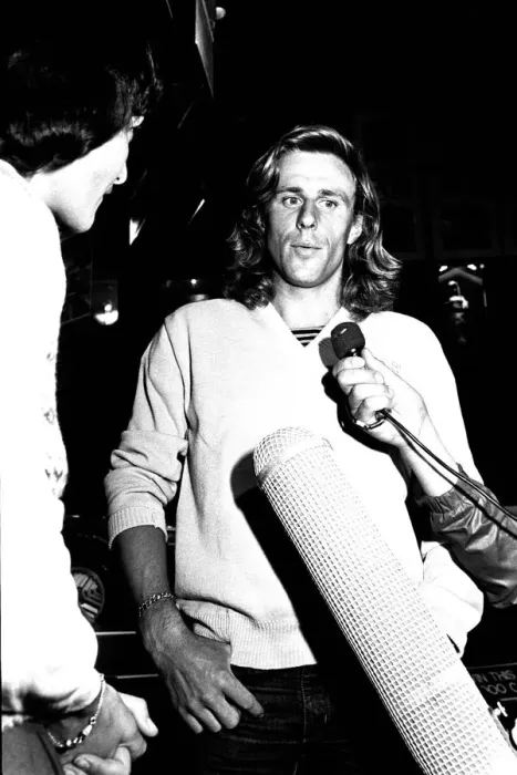 Framed Print : Tennis star Bjorn Borg at Eldon Square Shopping Centre, Newcastle on 14th June 1980