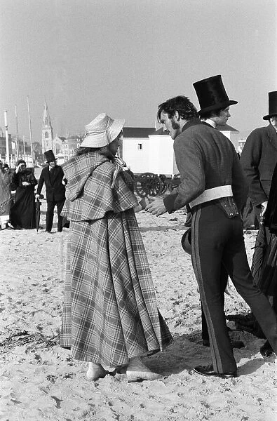 Terence Stamp and Julie Christie on the set of 'Far from the Madding Crowd'