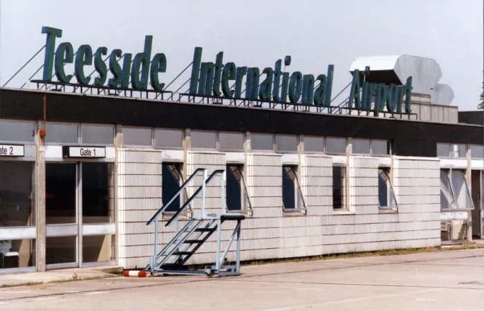 Framed Print : Terminal building at Teesside Airport 3rd August 1990