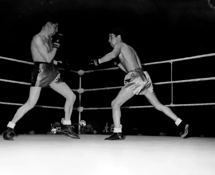 Framed Print : Terry Allen v Dai Dower at the Empress Hall 23  /  3  /  1954