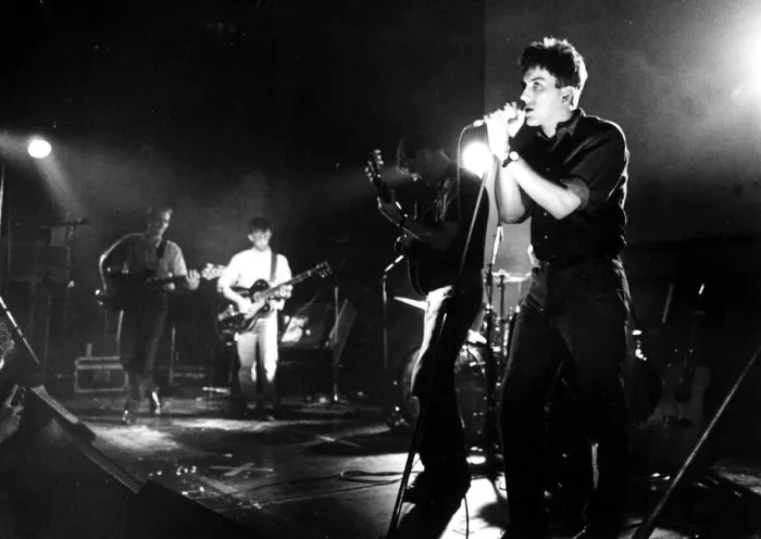 Framed Print : Terry Hall and The Colourfield performed on stage at Coventry Lanchester Polytechnic in