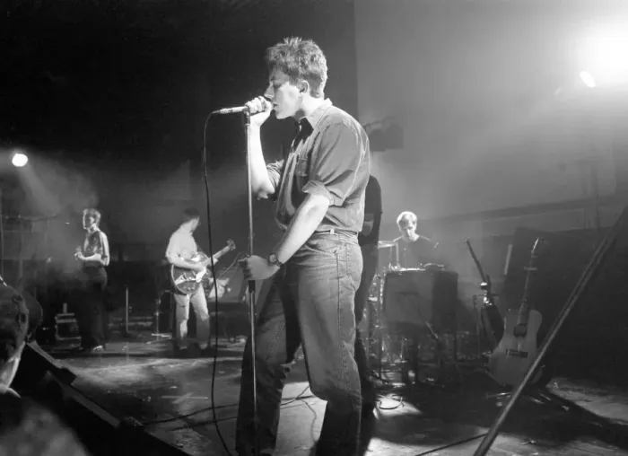 Framed Print : Terry Hall and The Colourfield performed on stage at Coventry Lanchester Polytechnic in Framed Print : Terry Hall and The Colourfield performed on stage at Coventry Lanchester Polytechnic in