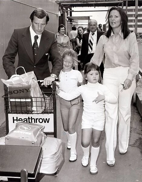 Terry Neil July 1977 Arsenal FC manager and other members of the club at Heathrow
