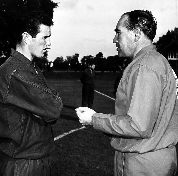 Terry paine in Discussion with Alf Ramsey Paine Scored the goal the last time