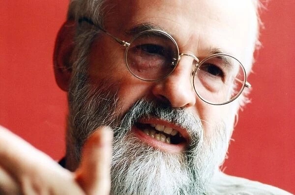 Terry Pratchett, an English author of fantasy novels. 6th June 1996