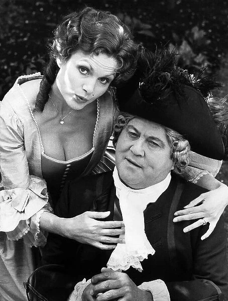 Terry Scott actor and comedian with actress Madeline Smith. 29th May 1984
