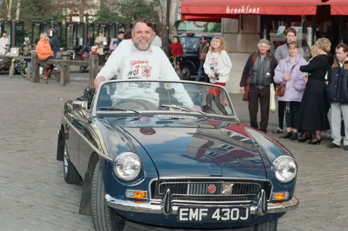 Framed Print : Terry Waite is reunited with his beloved MGB sports car