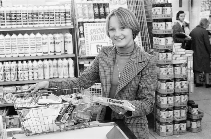 Framed Print : Tesco Supermarket Store, London, 9th May 1977. Tesco Supermarket Chain has made Framed Print : Tesco Supermarket Store, London, 9th May 1977. Tesco Supermarket Chain has made