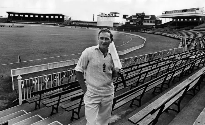 Framed Print : Test cricketers at Old Trafford. Ray Illingworth, who will skipper the side for the first Framed Print : Test cricketers at Old Trafford. Ray Illingworth, who will skipper the side for the first