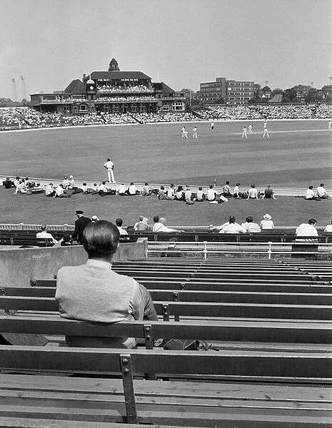 Test Match at Old Trafford. Spectator at the game. 13th June 1969