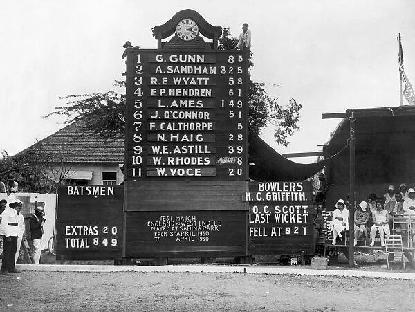 Test match between West Indies and England at Sabina Park in Kingston, Jamaica