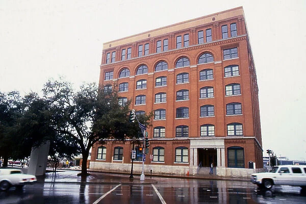 Texas book depository building in Dallas, Texas, from where US President John F Kennedy
