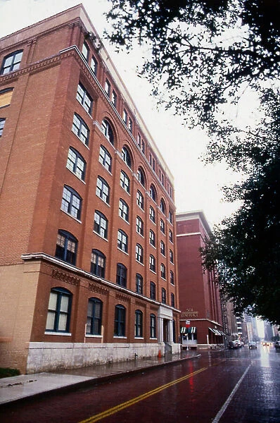 The Texas book depository building in Dallas, Texas, from where US President John F