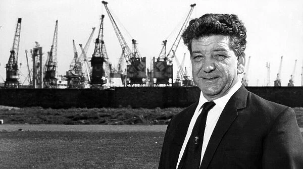 TGWU Union leader Barney Ward, pictures at Middlesbrough Dock, 11th May 1971