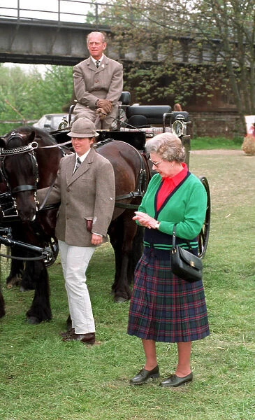Th Duke of Edinburgh. Queen Elizabeth II and Prince Philip at the Windsor horse show