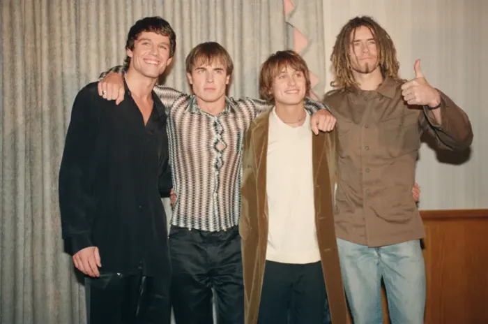 Framed Print : Take That, populate British music group boy band, hold a press conference to announce Framed Print : Take That, populate British music group boy band, hold a press conference to announce