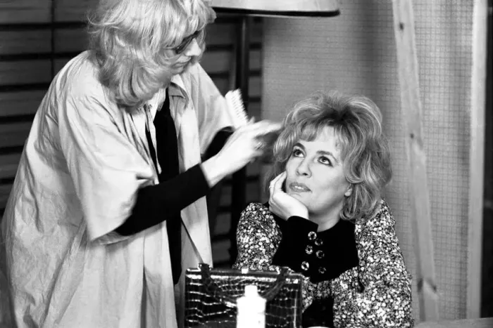 Framed Print : Thats life. Returns to B. B. C. 1. Esther Rantzen is prepared by a make-up girl Framed Print : Thats life. Returns to B. B. C. 1. Esther Rantzen is prepared by a make-up girl
