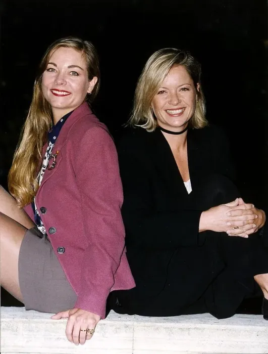 Framed Print : Theresa Russell actress and Mariella Frostrup presenter Framed Print : Theresa Russell actress and Mariella Frostrup presenter