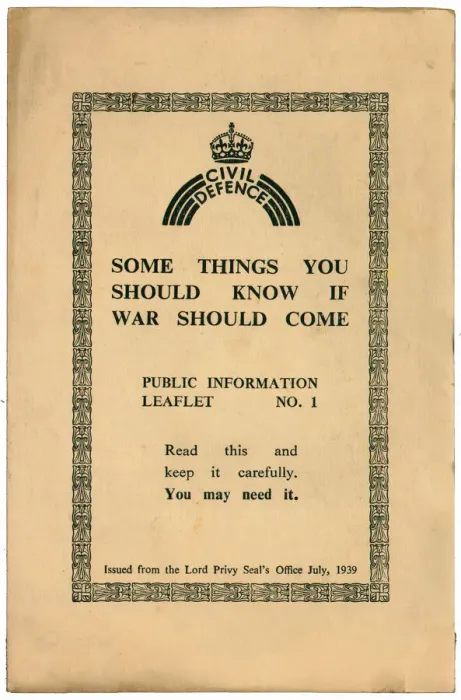 Framed Print : Some Things You Should Know If War Comes. Public Information Leaflet No 1 was issued to