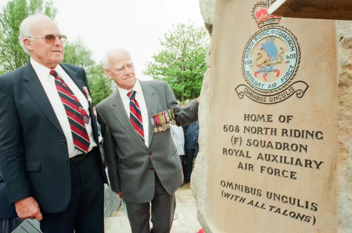Framed Print : Thornaby Aerodrome Memorial, Unveiling and service of dedication, Thornaby, 8th May 1997 Framed Print : Thornaby Aerodrome Memorial, Unveiling and service of dedication, Thornaby, 8th May 1997