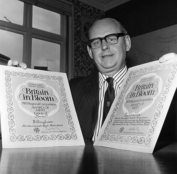 Thornaby and Billingham win an award of merit in the Britain in Bloom competition. 1975