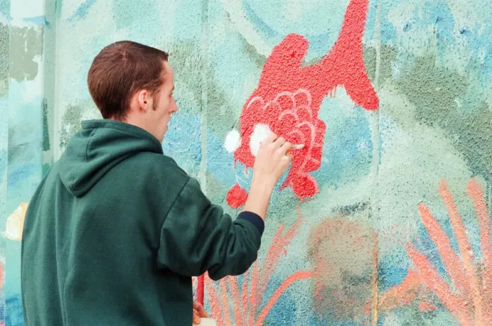 Framed Print : Thornaby Community Centre, youngsters hard at work painting Framed Print : Thornaby Community Centre, youngsters hard at work painting
