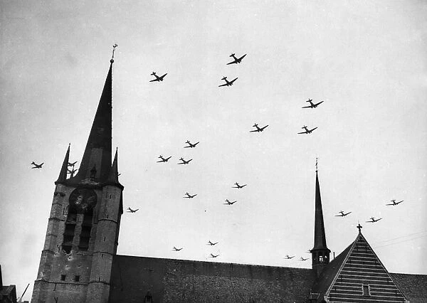 Thousands of Allied aircraft which took part in the 1st Airborne Army